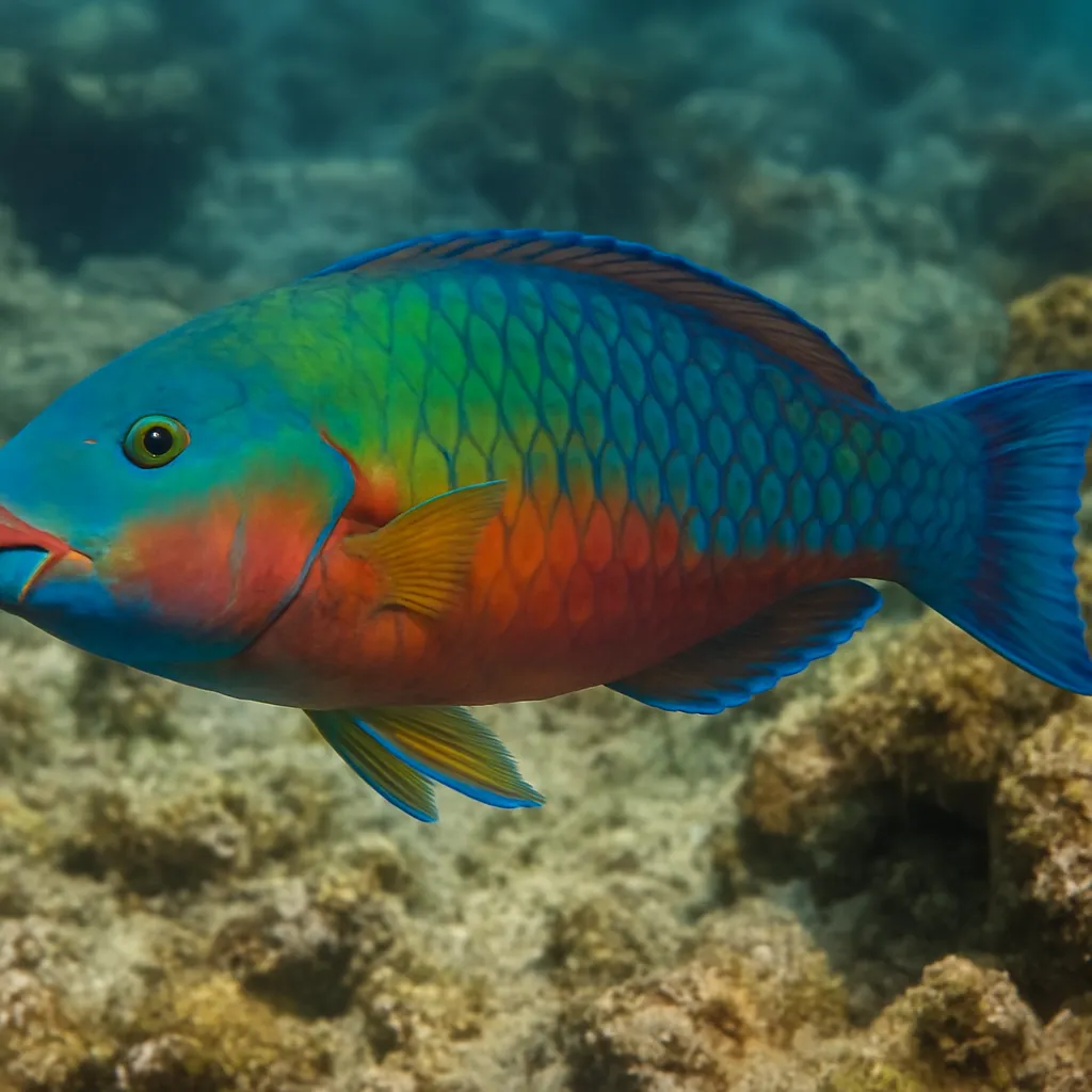 Papugoryba tęczowa – Scarus tricolor