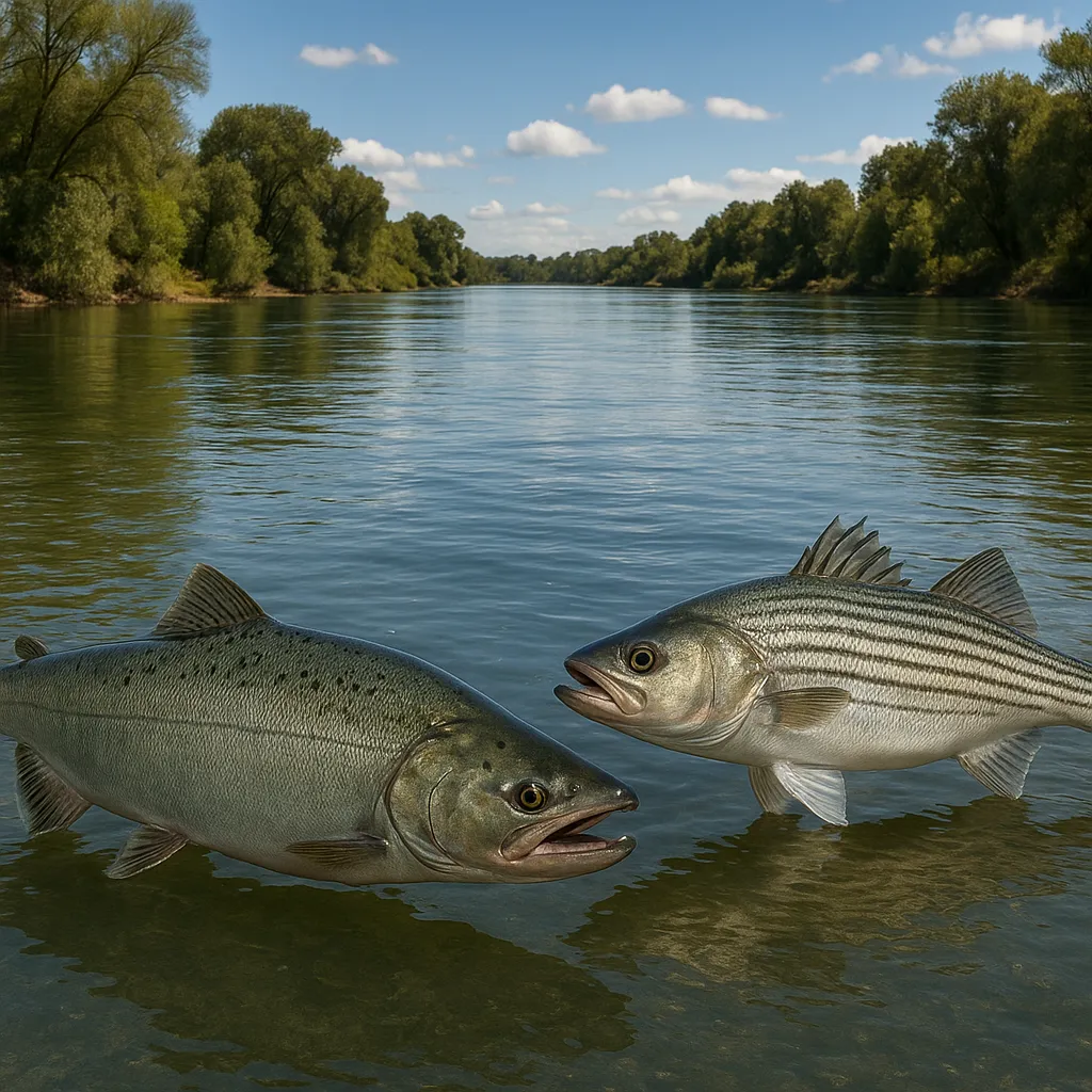 River Sacramento – łososie i striped bass