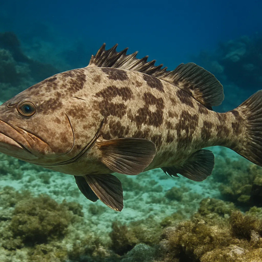 Strzępiel ogoniasty – Epinephelus tauvina