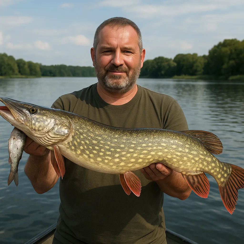 Rekordowy szczupak złowiony na martwą rybkę
