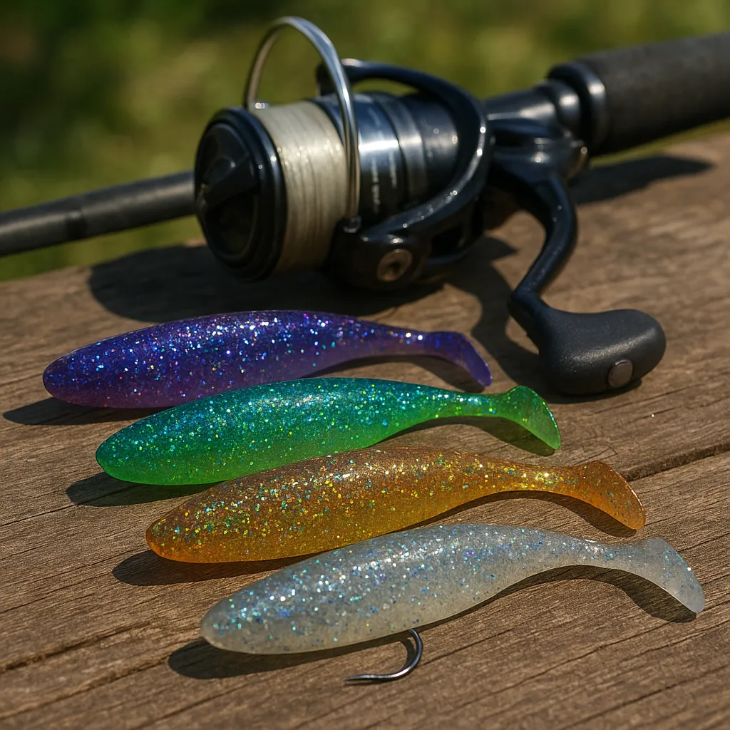 Test przynęt spinningowych z brokatem UV