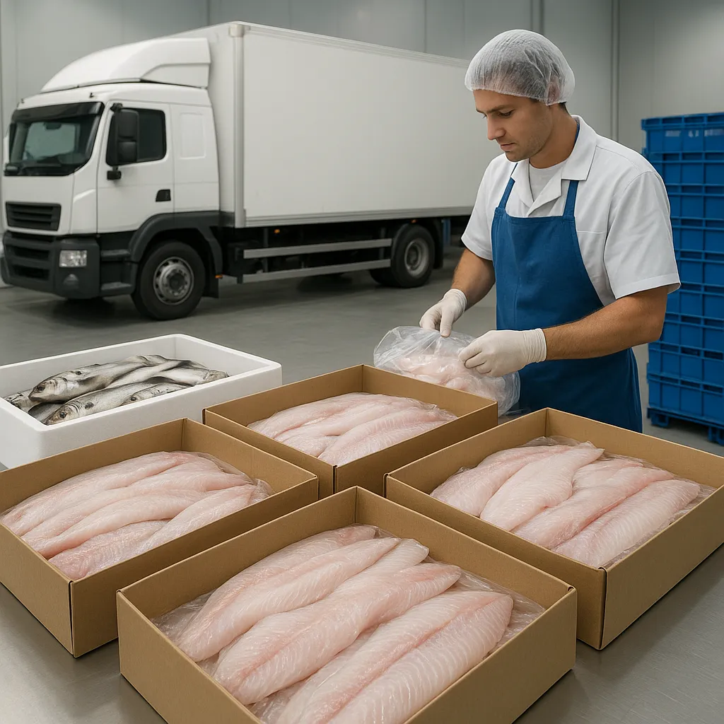 Logistyka chłodnicza produktów rybnych do sieci handlowych