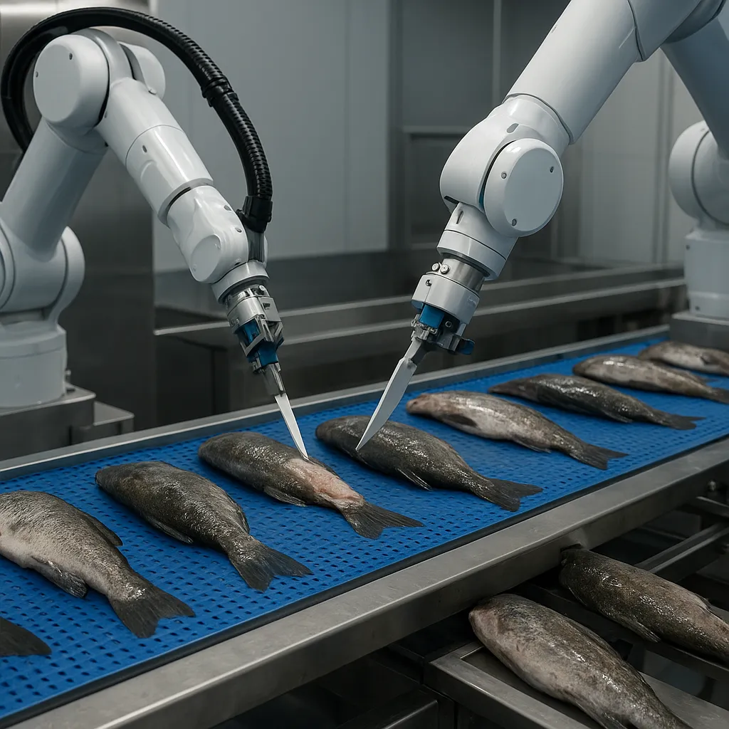Roboty do obróbki ryb o nieregularnych kształtach