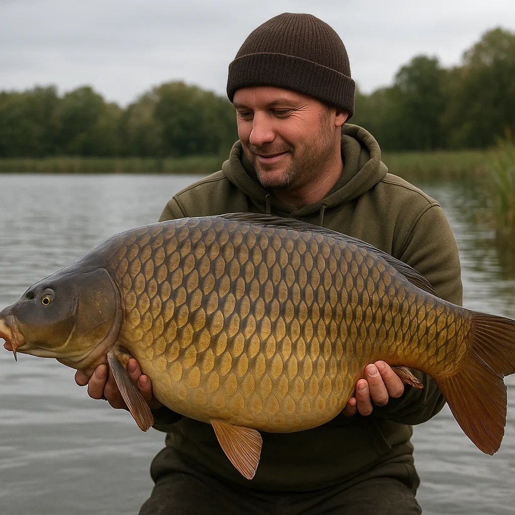Rekordowy karp złowiony na kulki proteinowe własnej produkcji