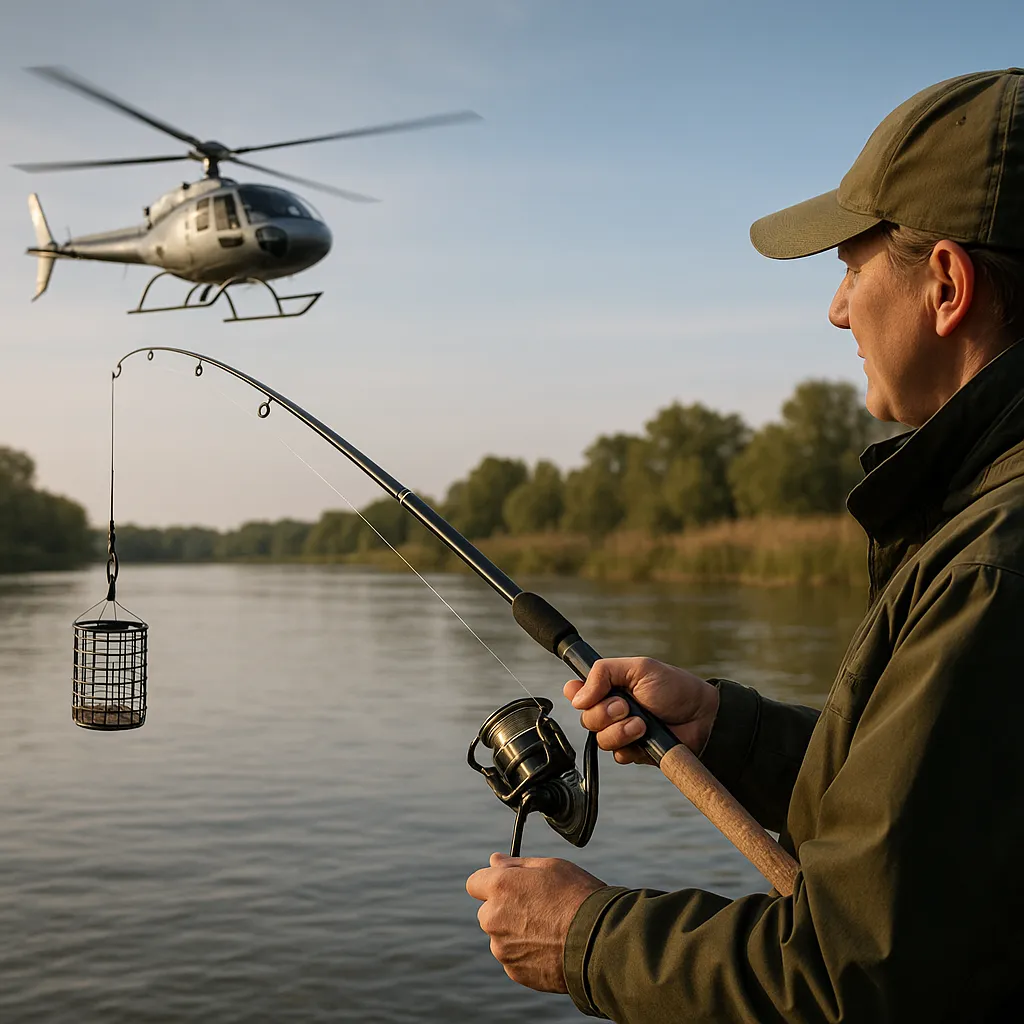 Feeder z helikopterem – montaż
