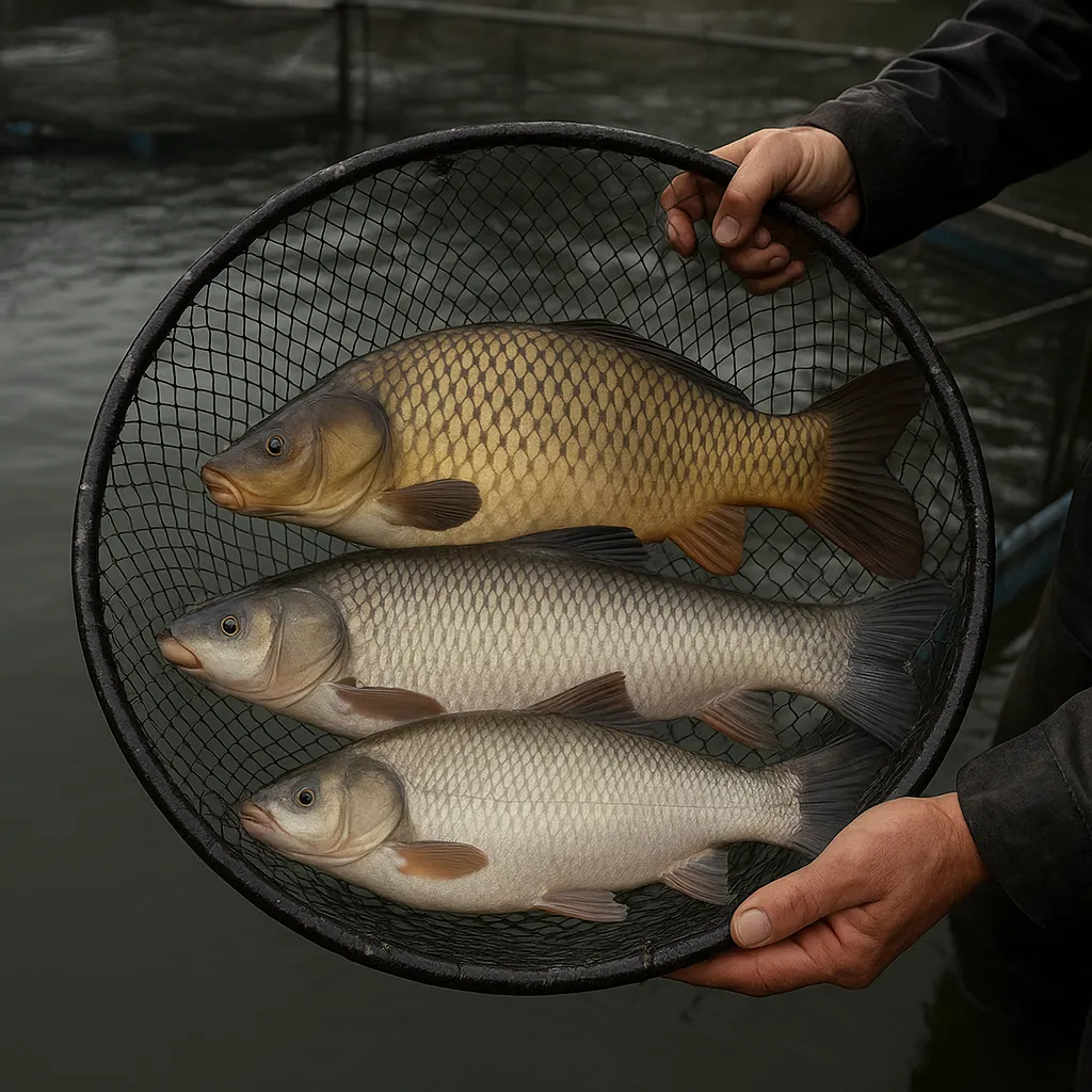 Dobór obsady w polikulturze karp, amur i tołpyga