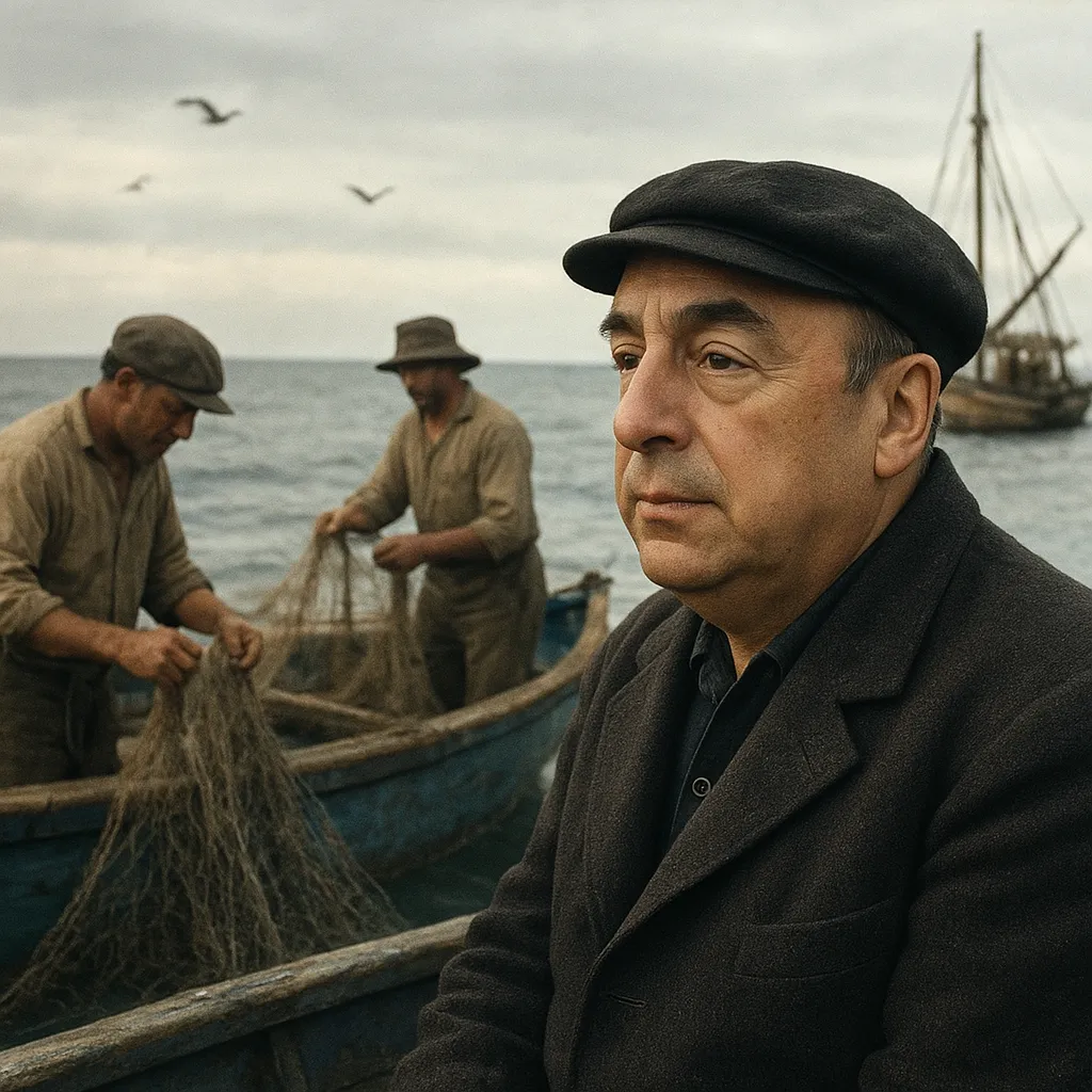 Pablo Neruda – Chile – poeta opisujący życie rybaków i morze