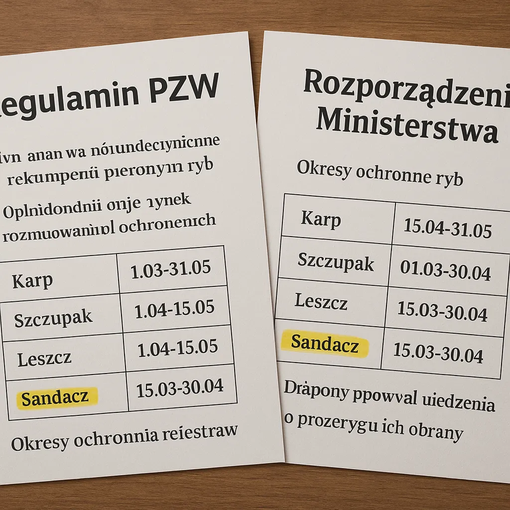 Różnice między regulaminem PZW a rozporządzeniem ministerstwa